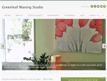 Tablet Screenshot of greenleafwaxingstudio.com